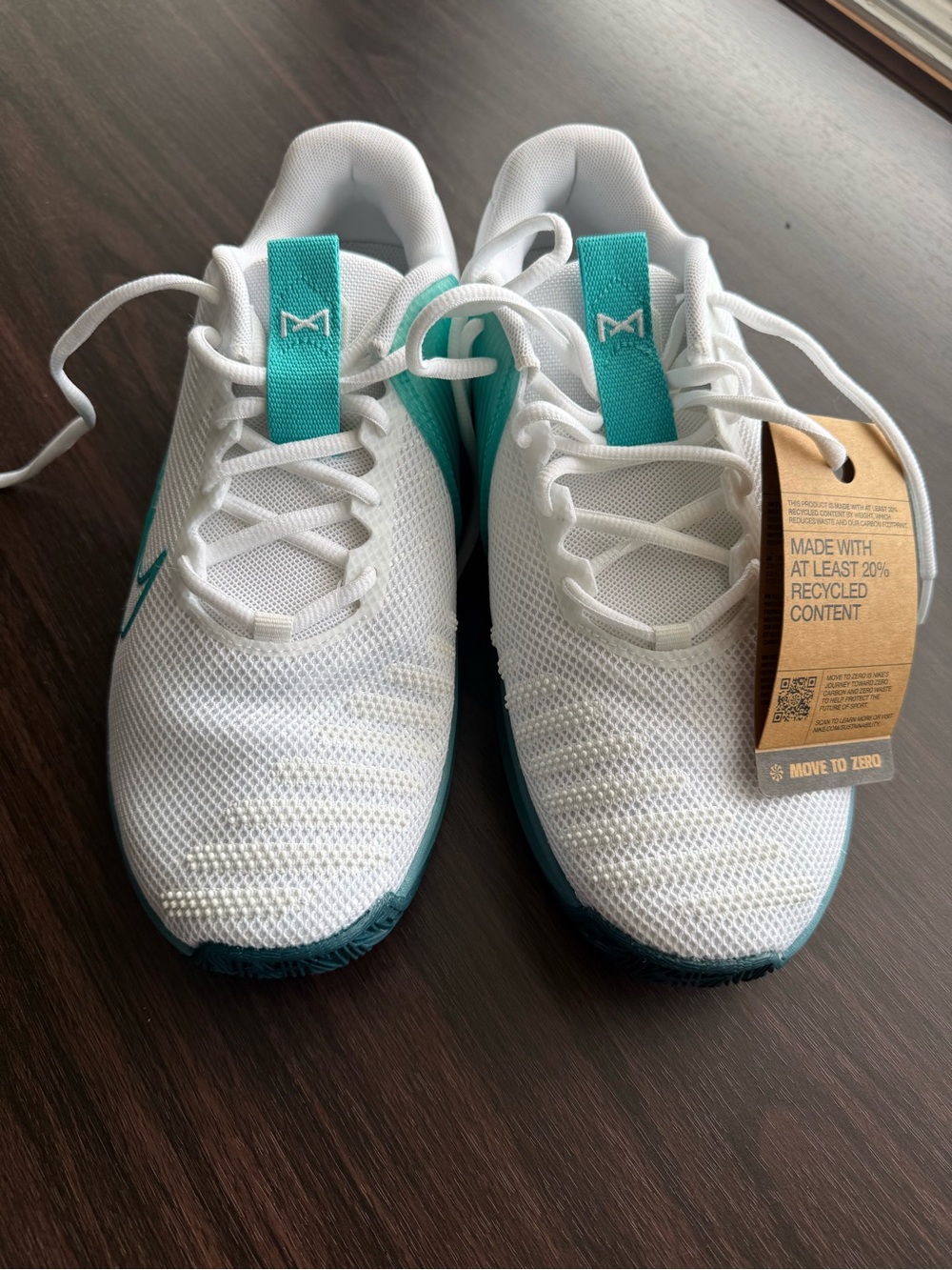 Nike Metcon 9 White/Teal Lace-Up Low Top Mesh Rubber Outsole DZ2617-105